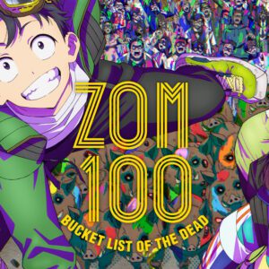 zom 100 bucket list of dead poster featuring main character akira and Shizuka Mikazuki